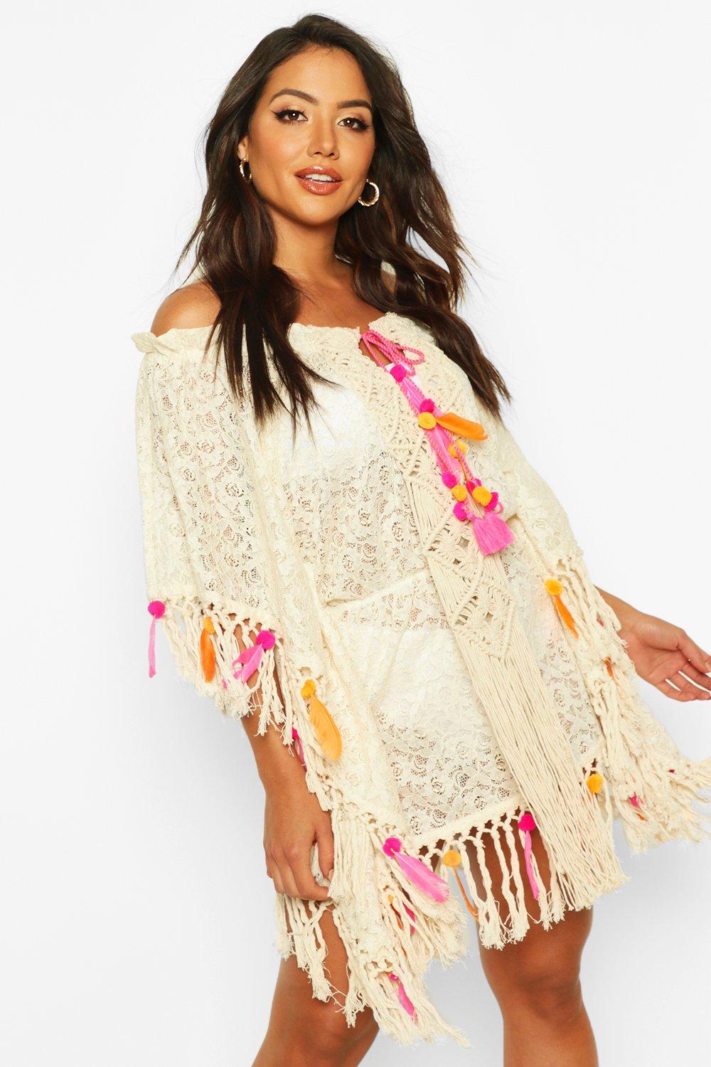 Macrame Feather Beach Kaftan