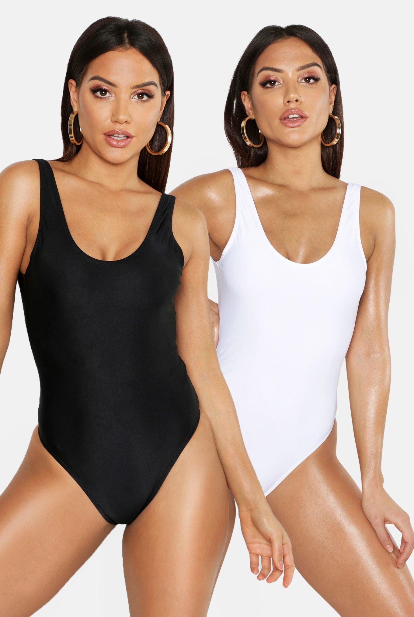 Womens 2 Pack Swimsuit - Black - 14, Black