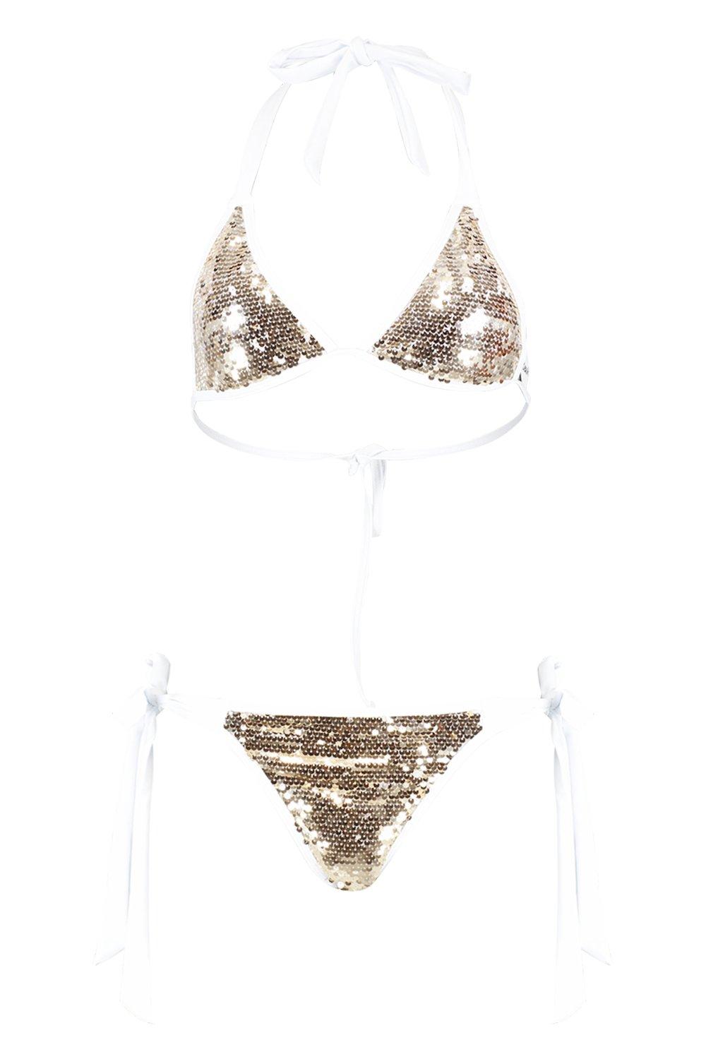 gold triangle bikini