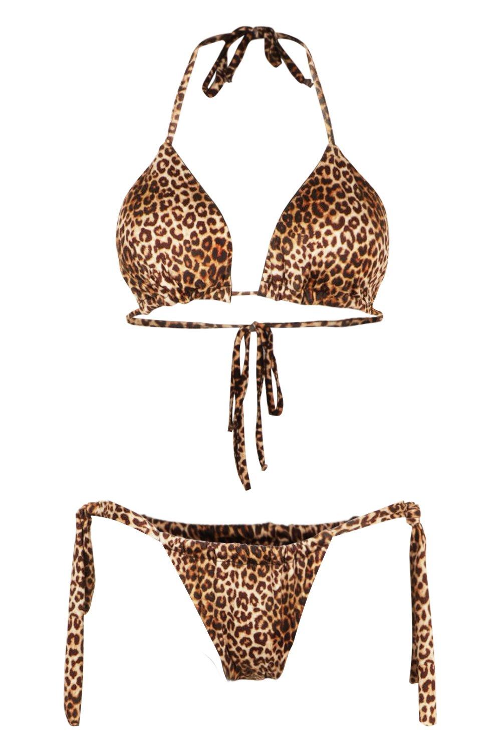 triangle leopard bikini