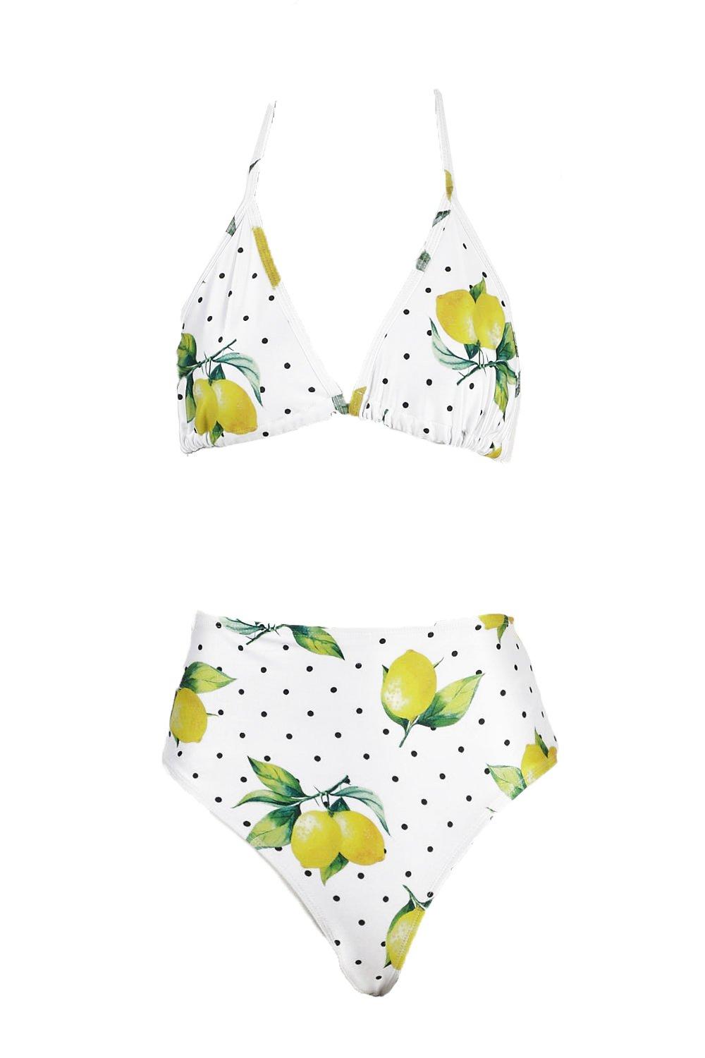 lemon print bikini