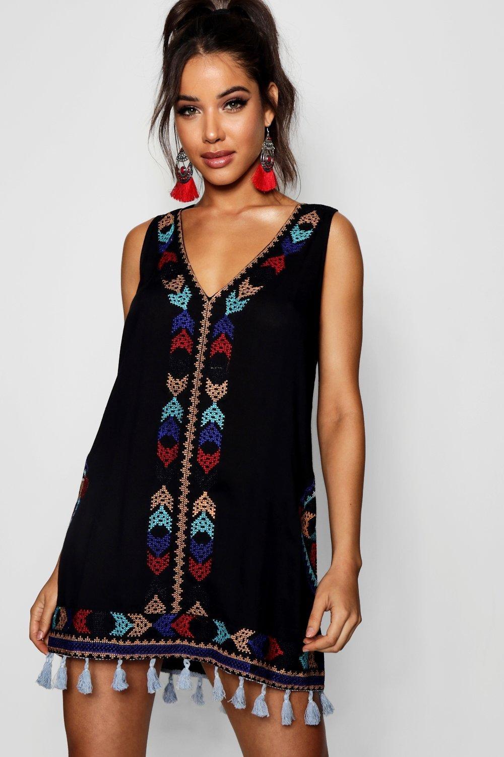 boohoo tassel dress