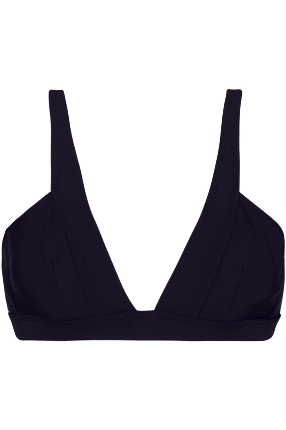 black fuller bust bikini top