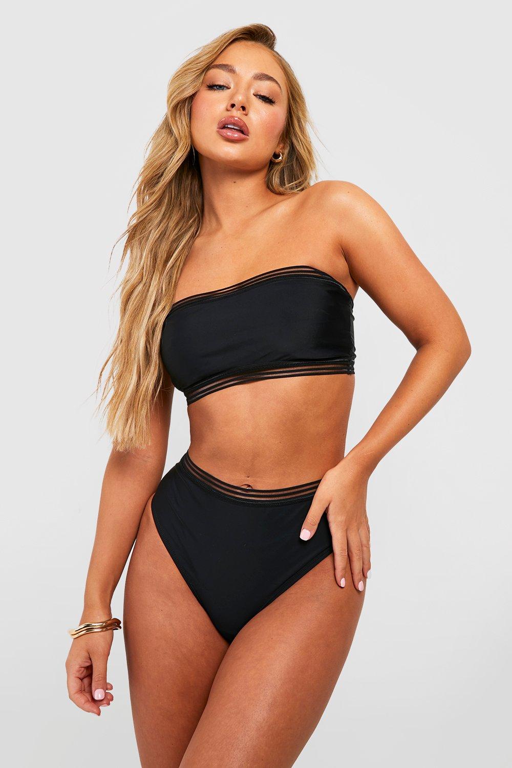 bandeau high waisted bikini