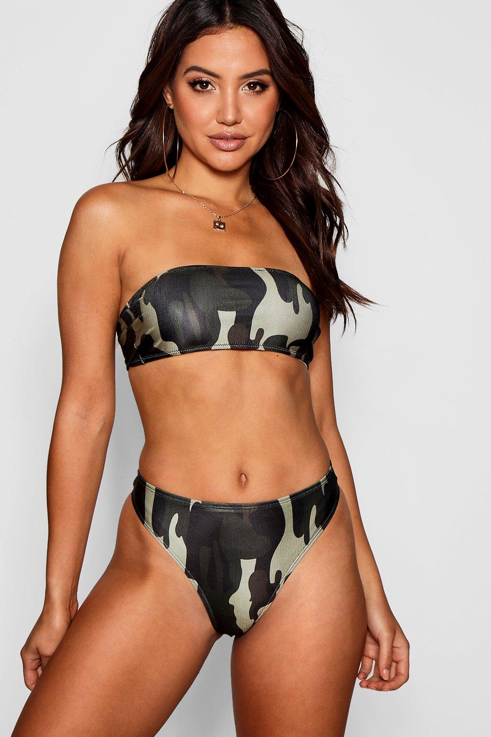 camo high waisted bikini