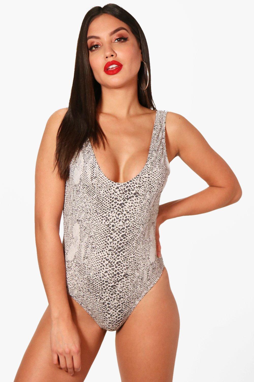 snake print swimsuit