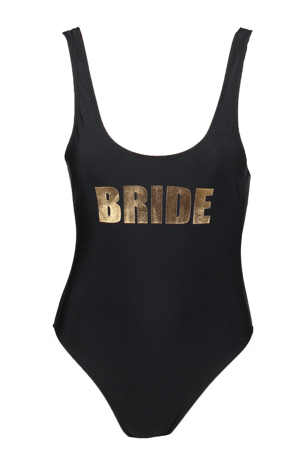 bride swimsuit black