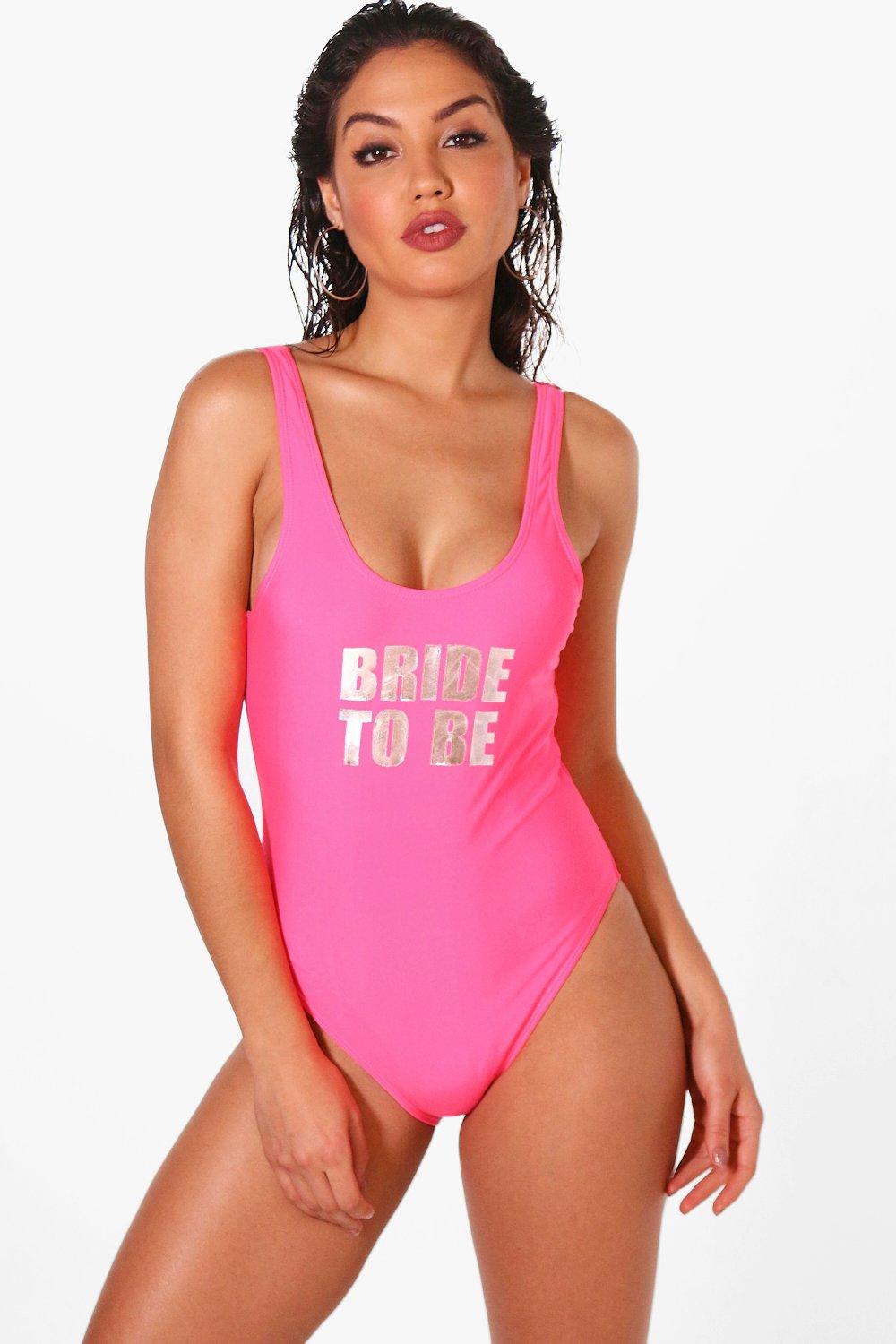 pink bride swimsuit