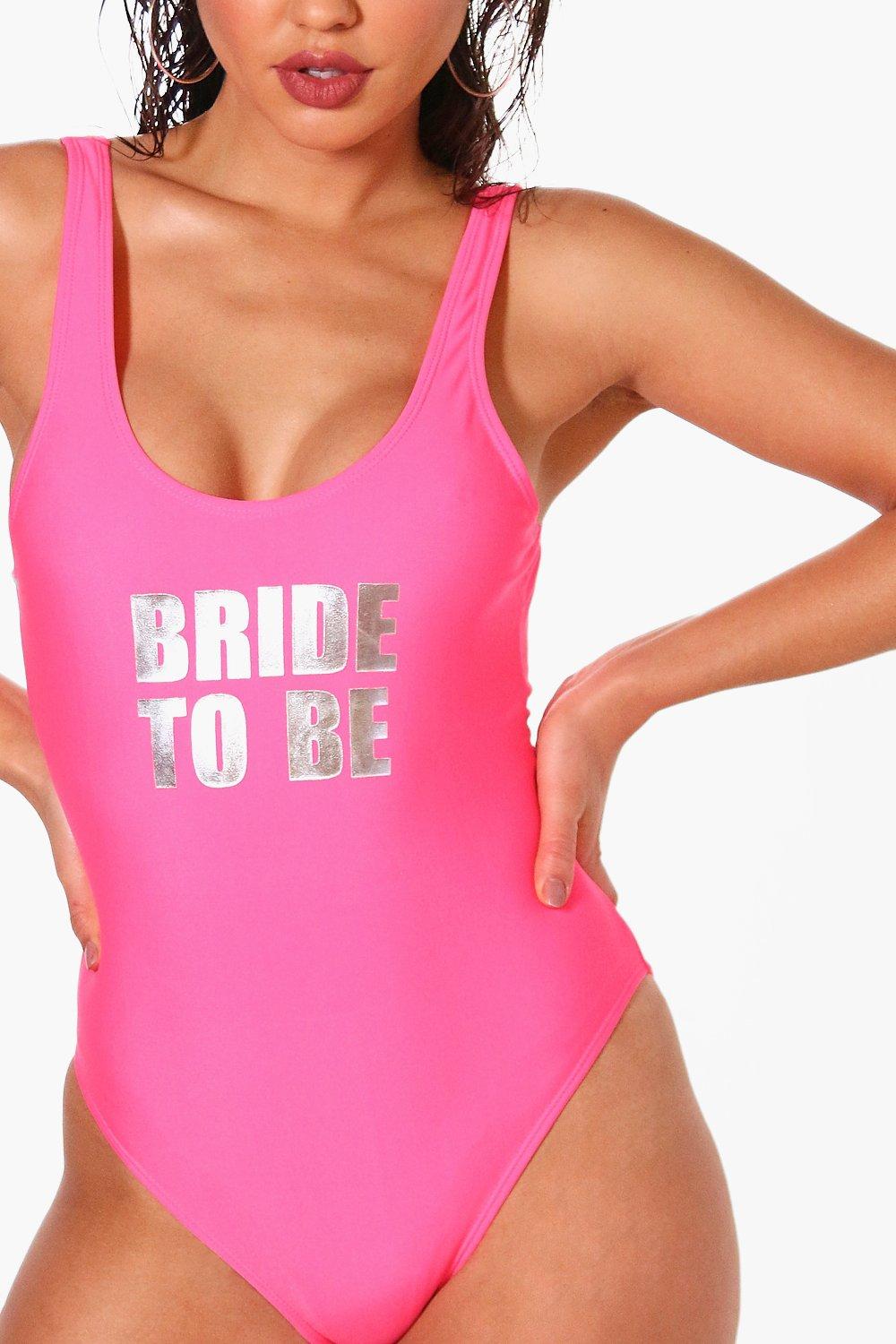 pink bride swimsuit