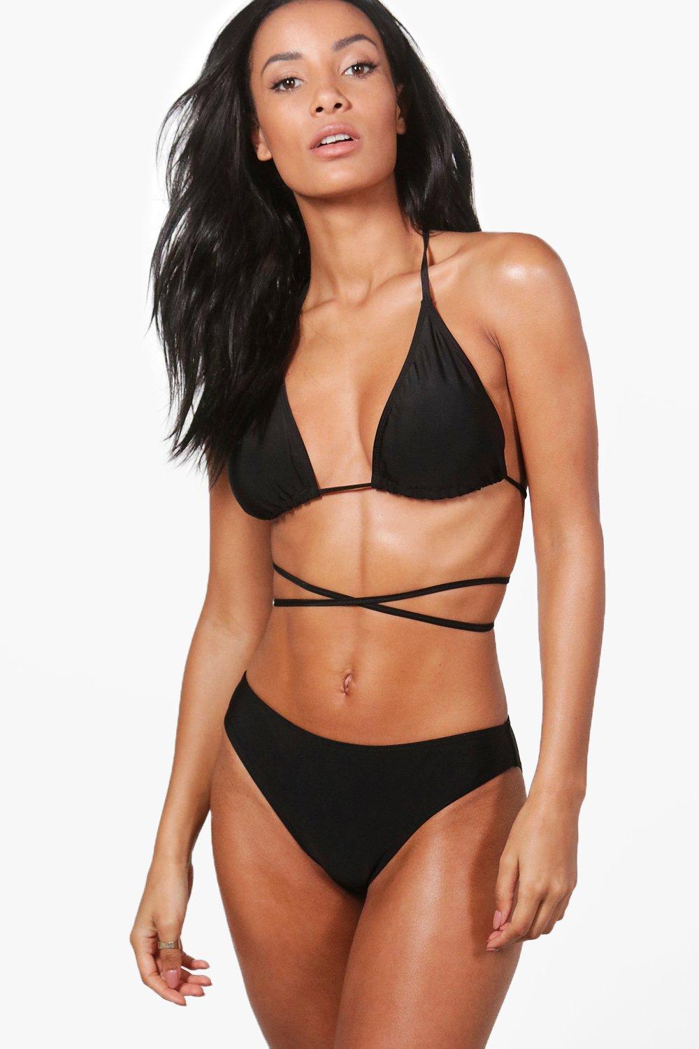 Ongebruikt Barcelona Triangle Criss Cross Tie Bikini | boohoo MS-14