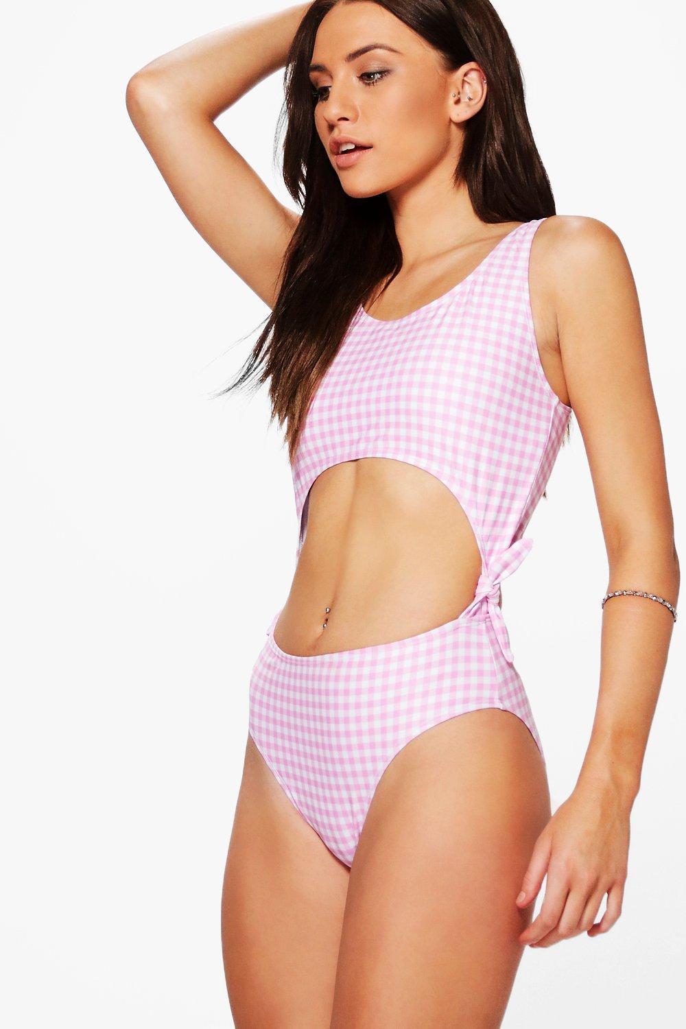 cut out swimsuit boohoo
