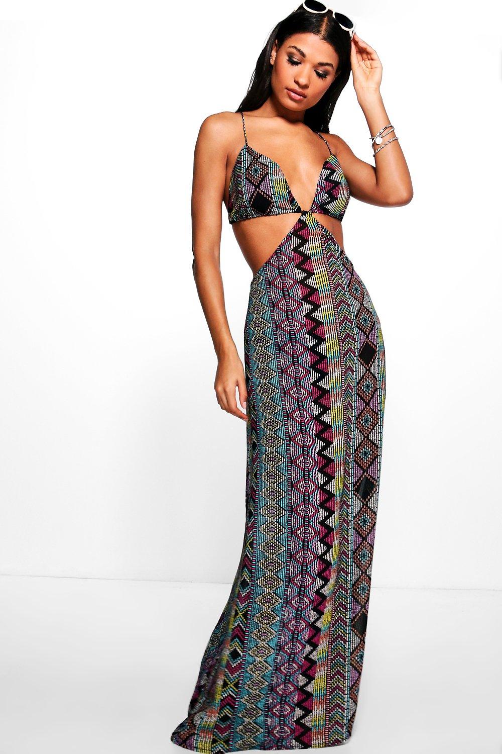 cut out maxi beach dress