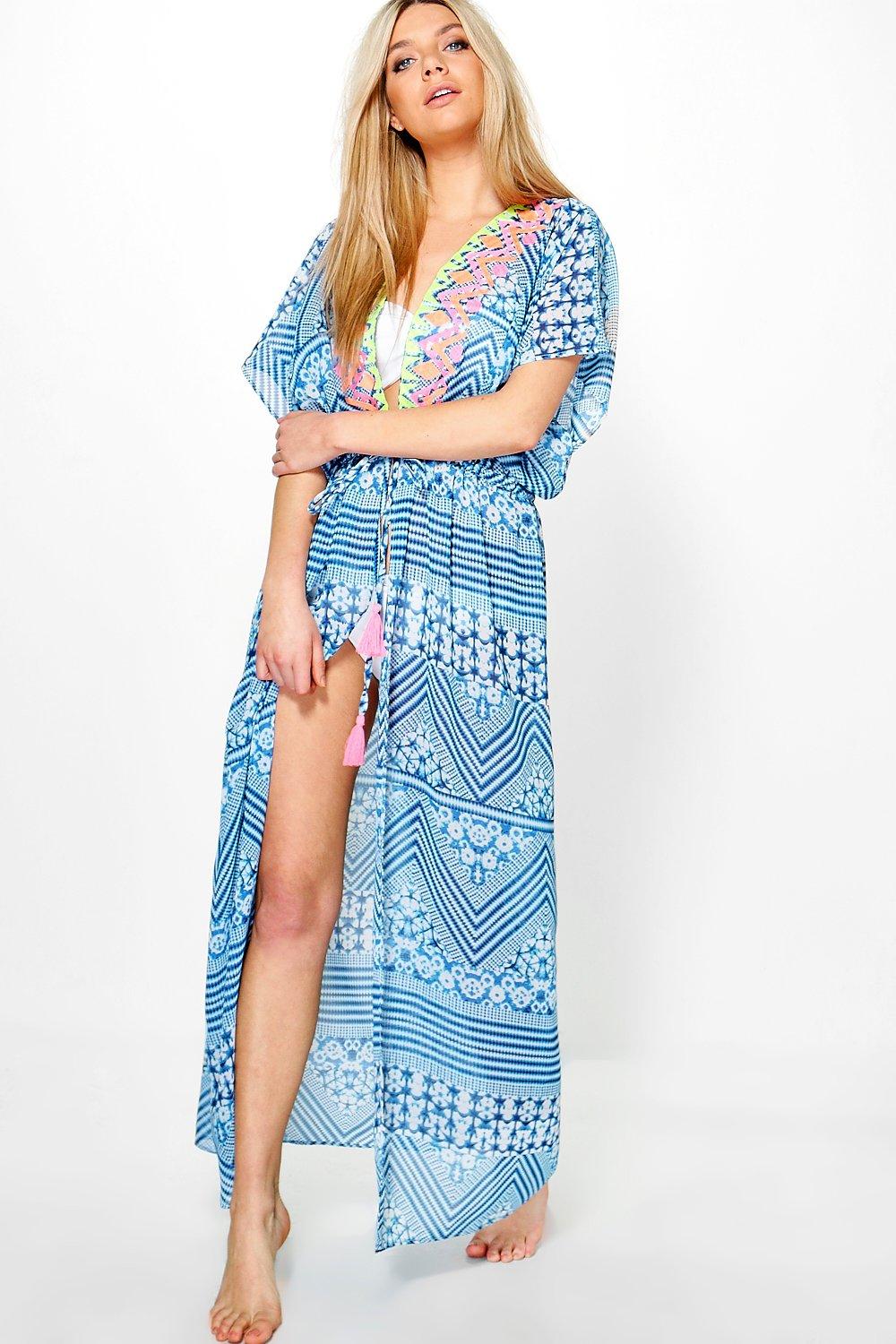 embroidered beach kaftan