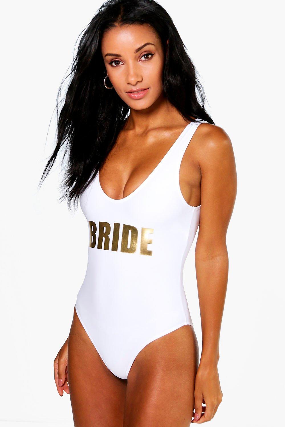 bride one piece swimsuit