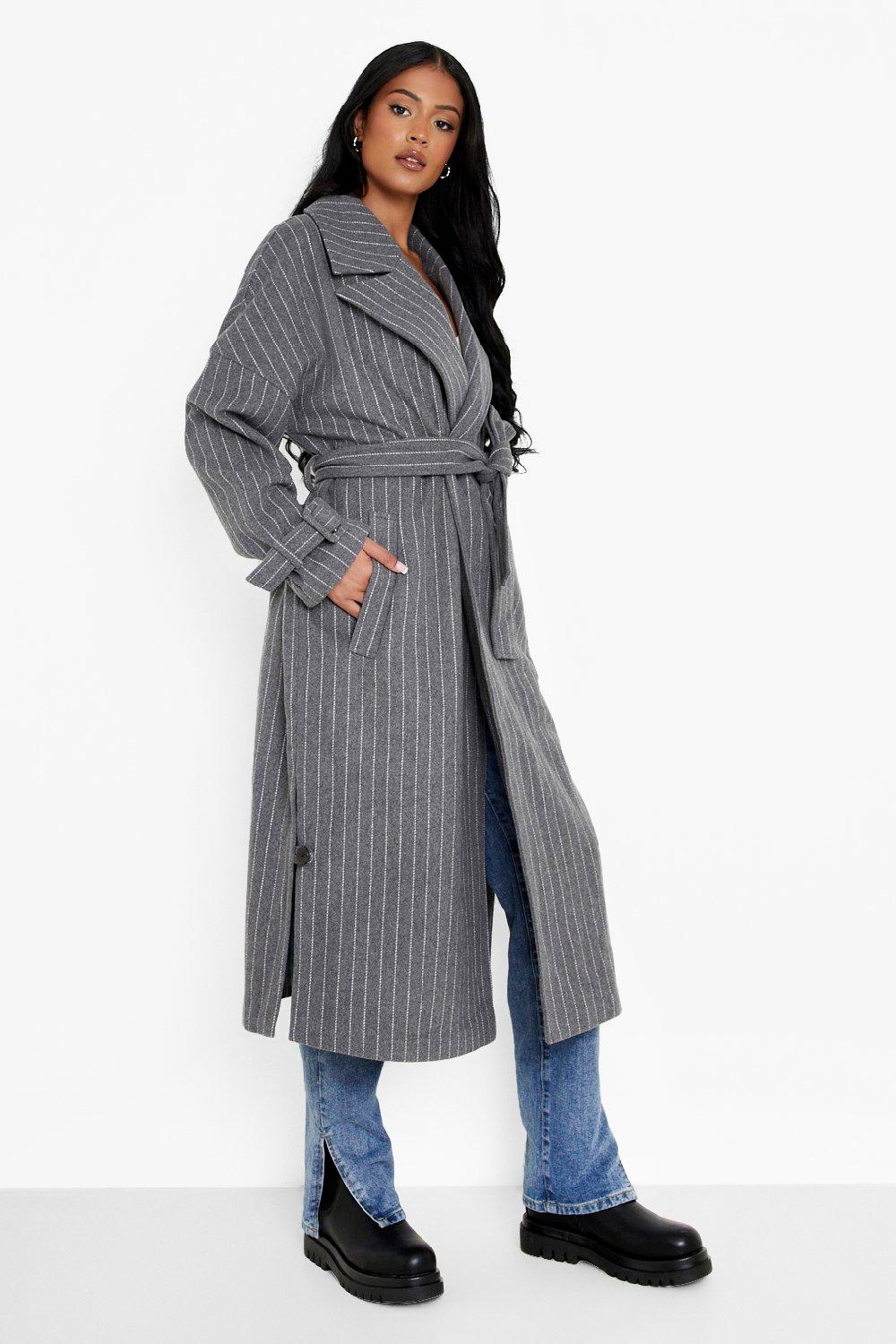 wool look trench coat