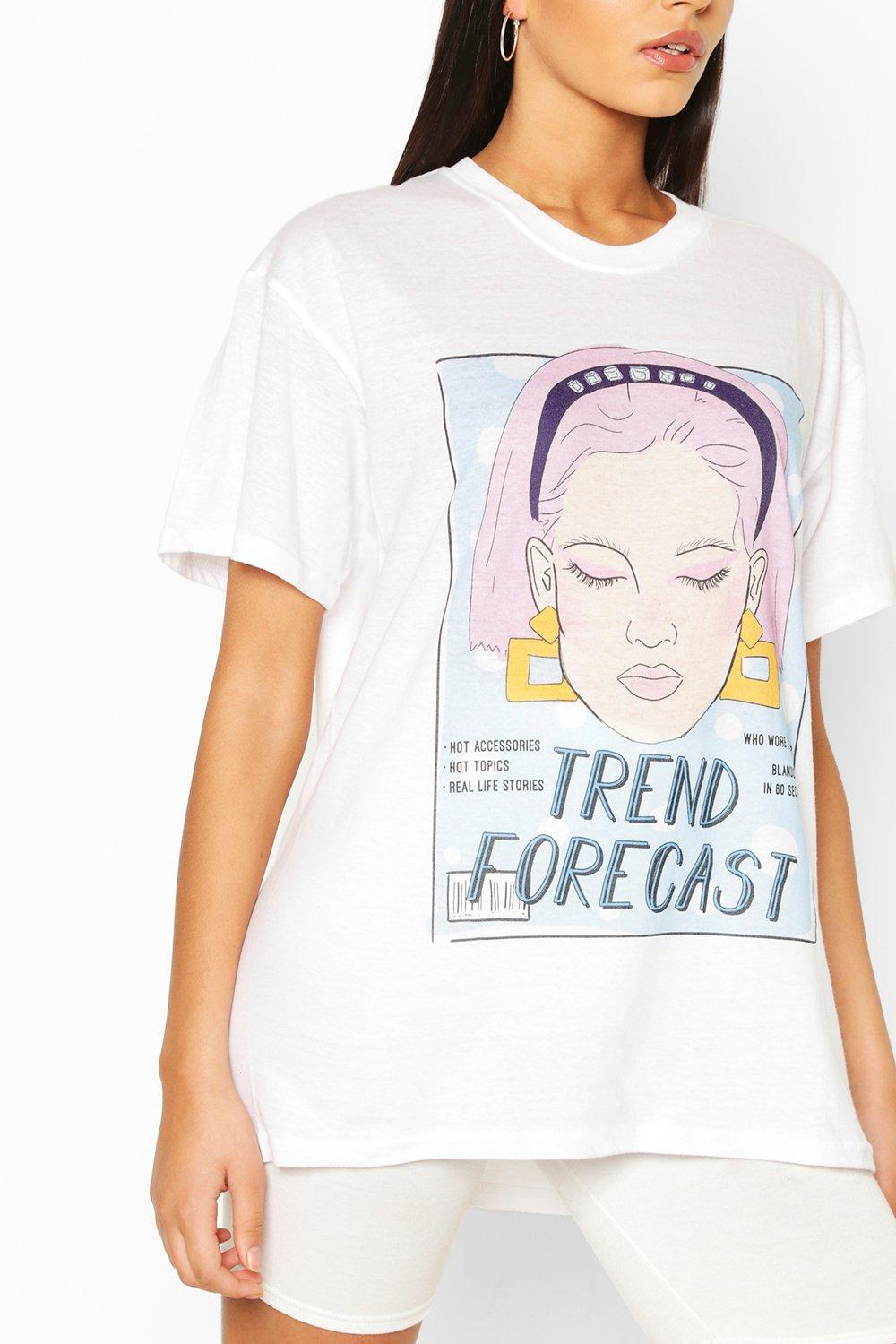 

Из коллекции «Tall» — Футболка с принтом Trend Forecast, White