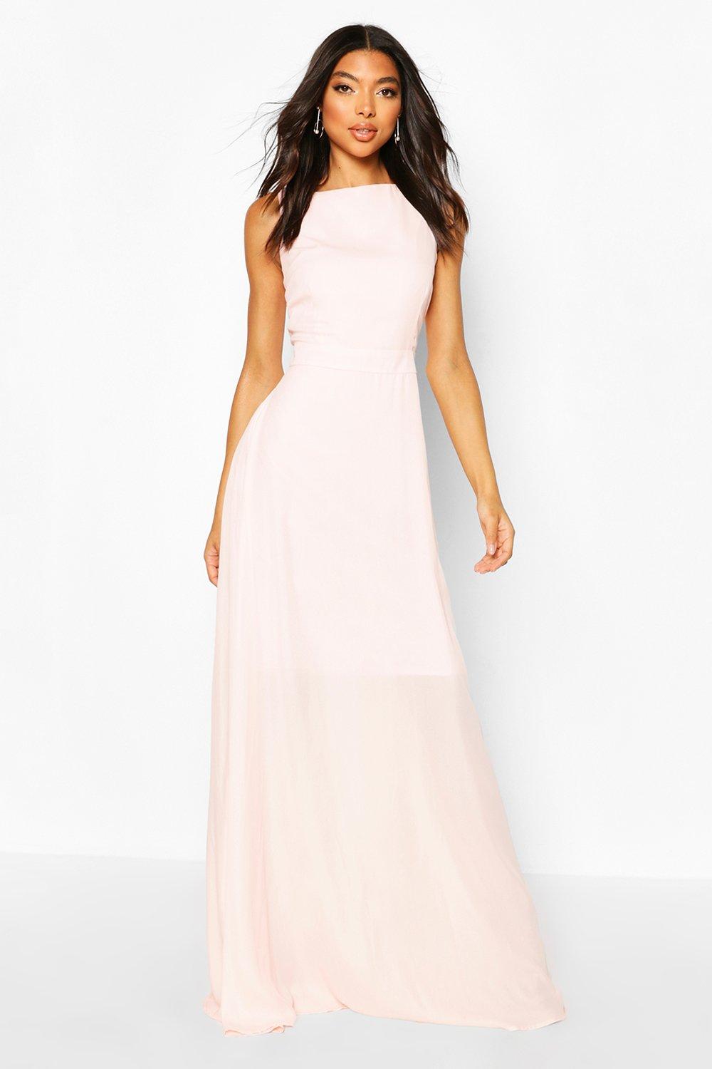 Tall High Neck Open Back Maxi Dress Boohoo Uk