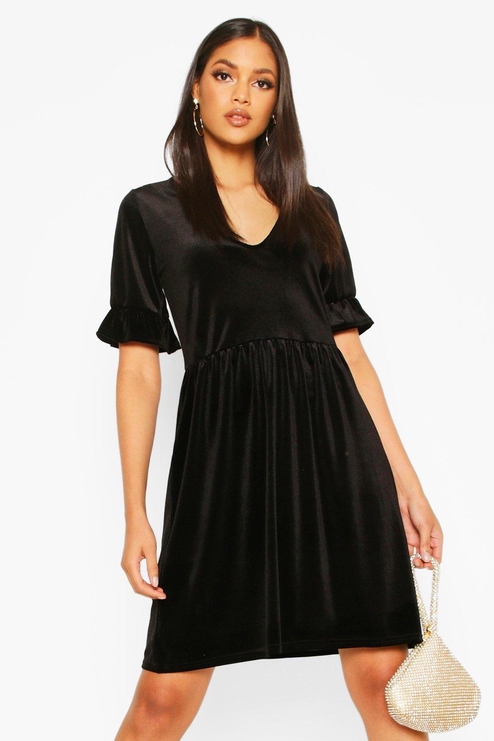 velvet smock dress