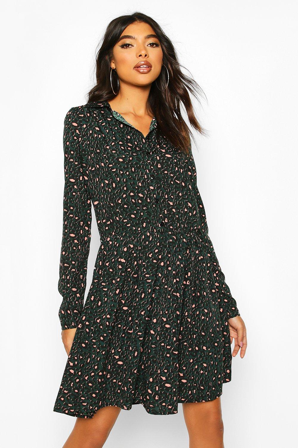 leopard print shirt dress australia