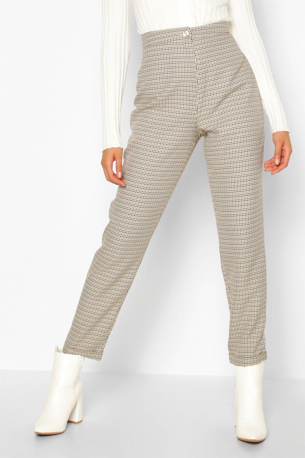 

Tall Check Woven Trousers, Brown