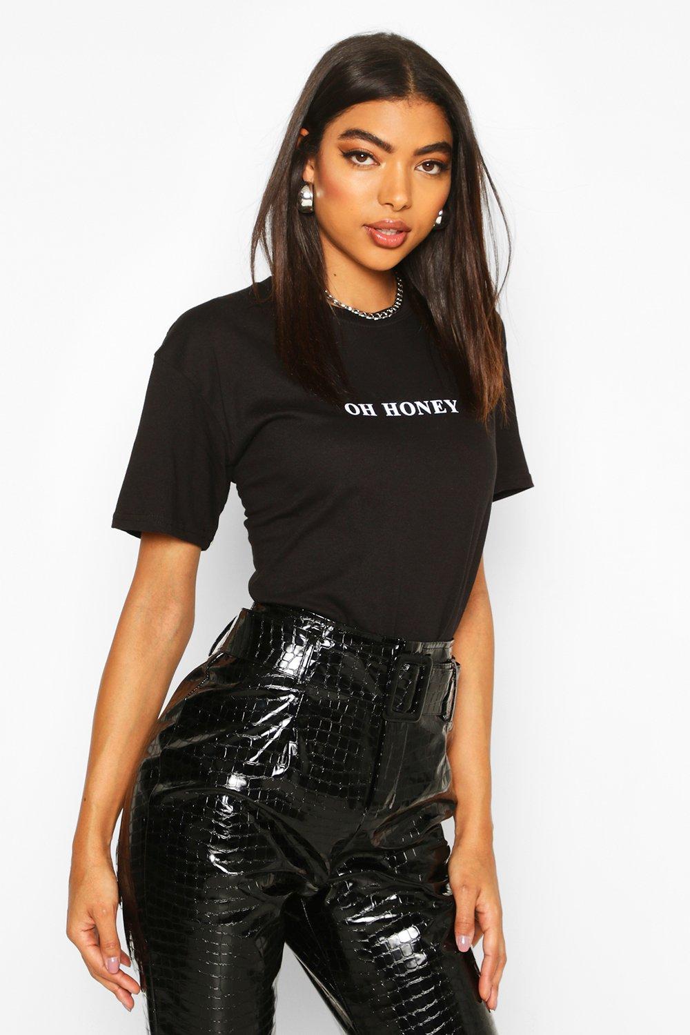 

Tall 'Oh Honey' T-Shirt, Black