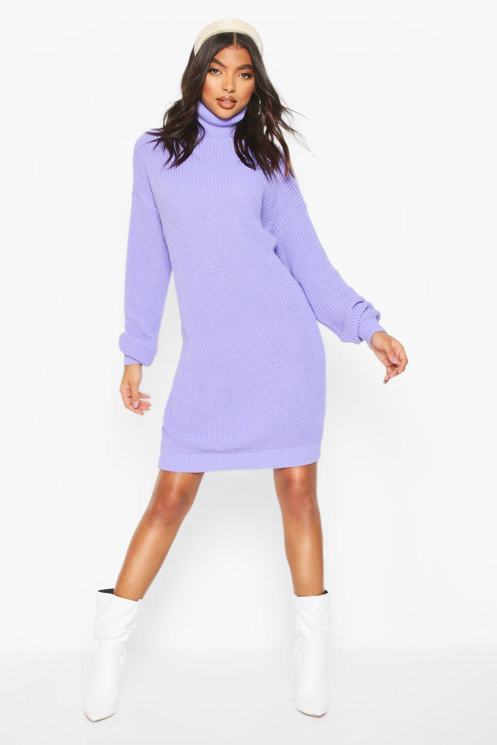 lilac polo neck jumper