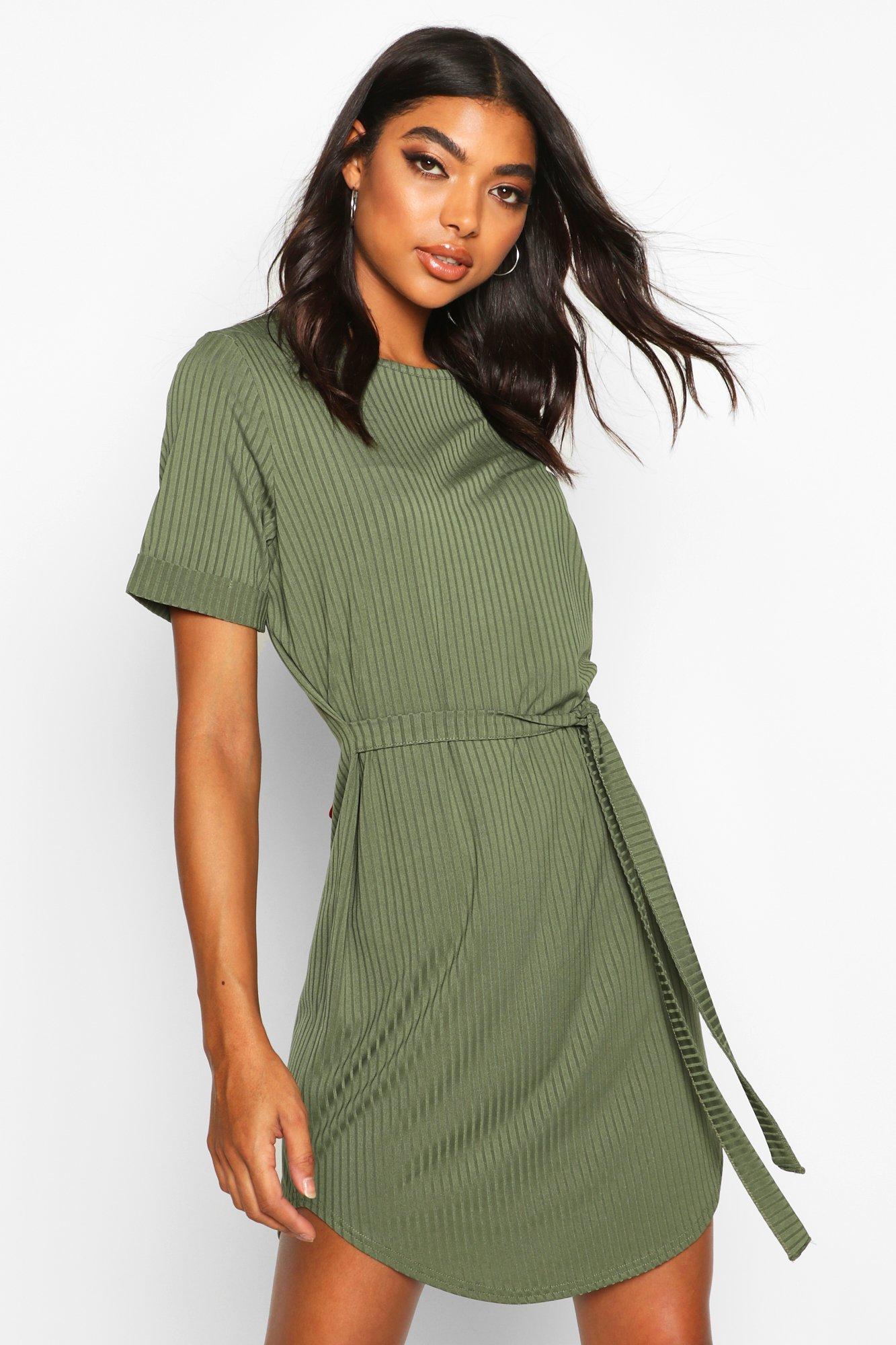 ribbed t shirt dress