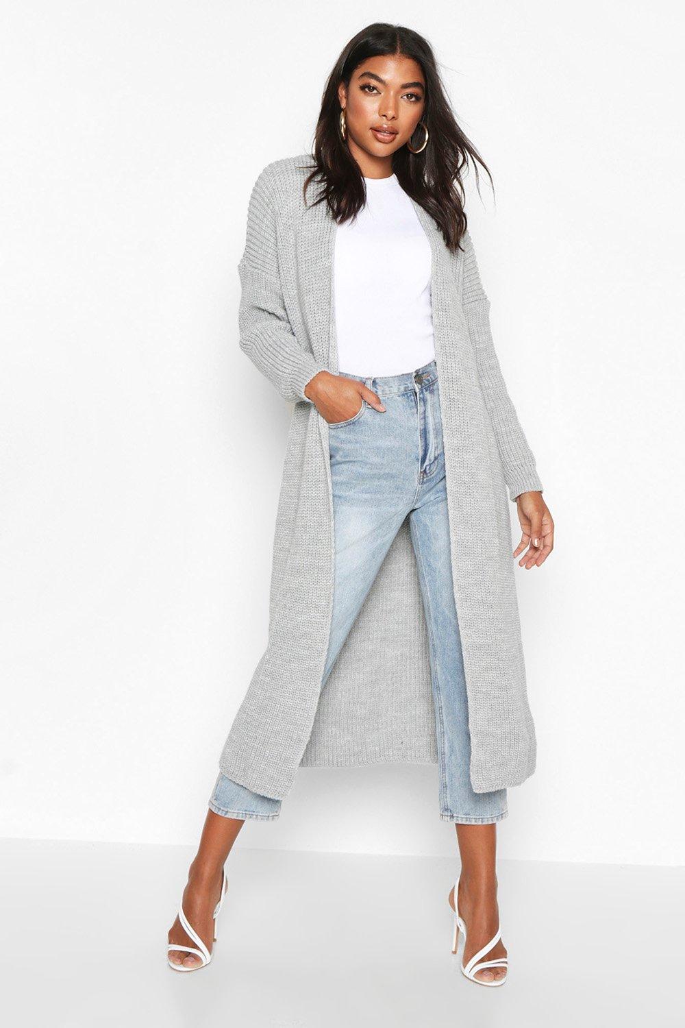 grey maxi cardigan