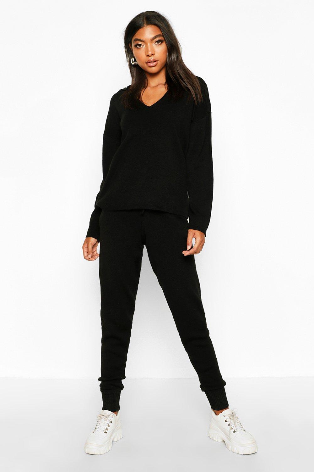 boohoo black tracksuit