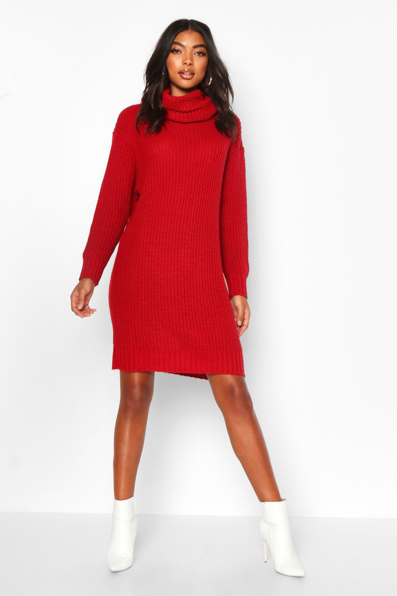 Tall Roll Neck Jumper Dress | boohoo