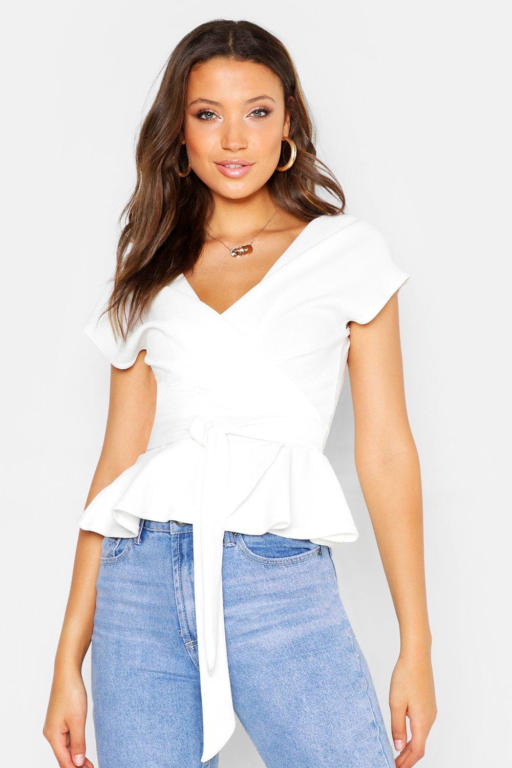 

Tall Off The Shoulder Sleeveless Blouse, White