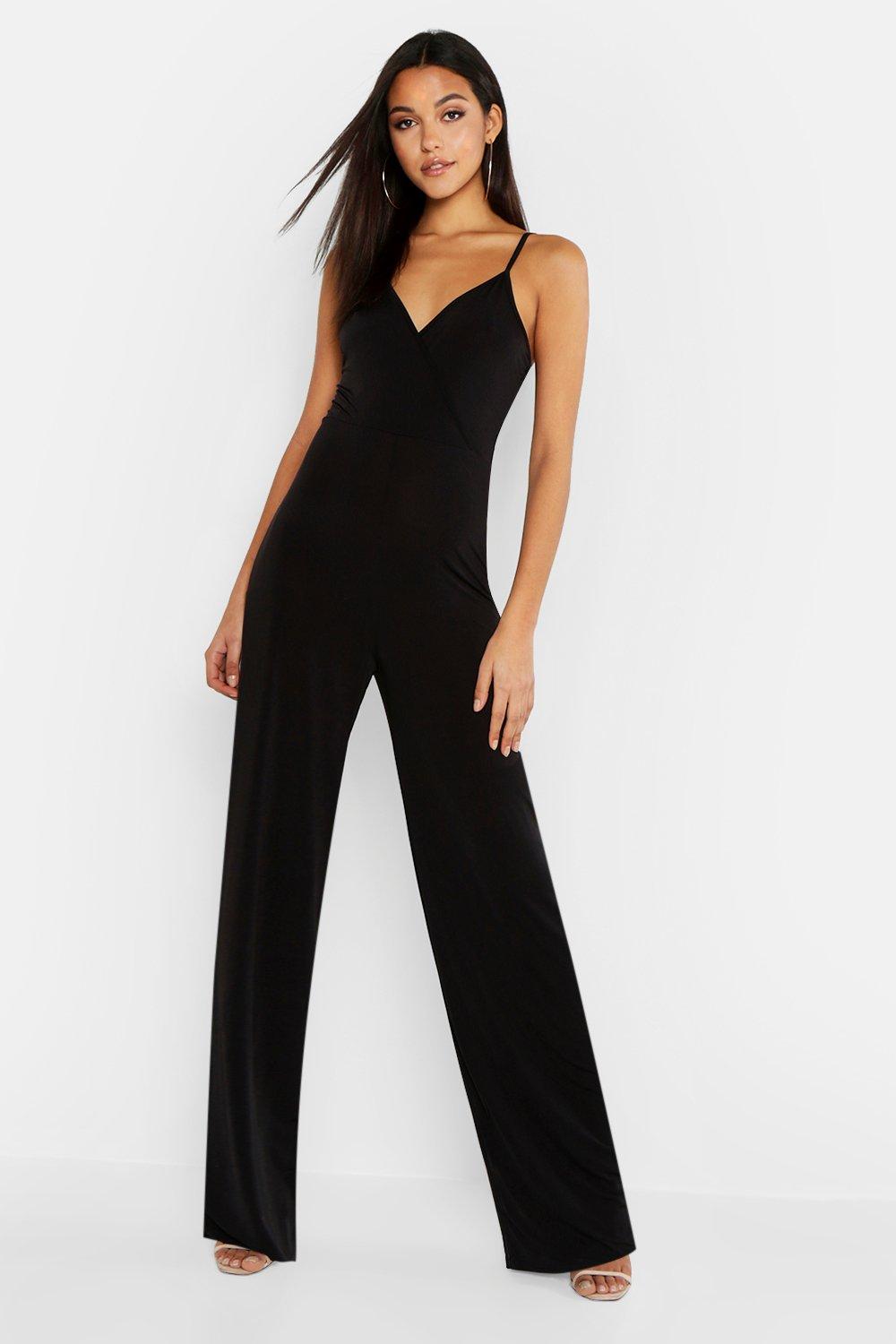 black wide leg jumpsuit australia