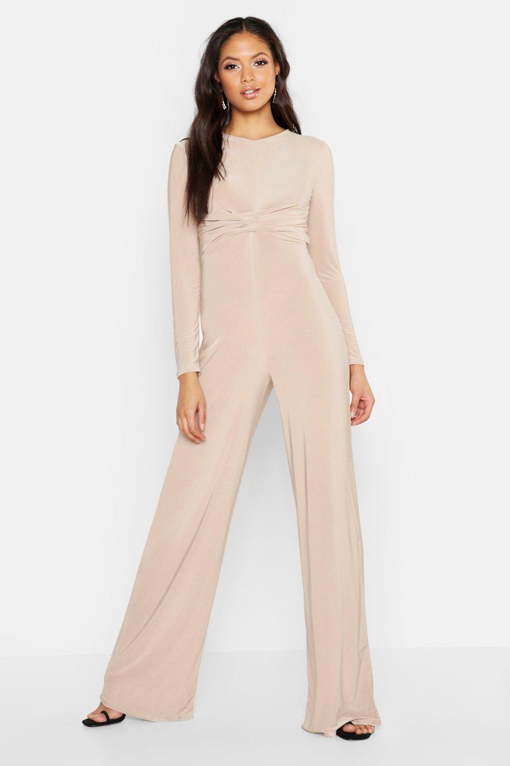womens tall wide leg jumpsuit