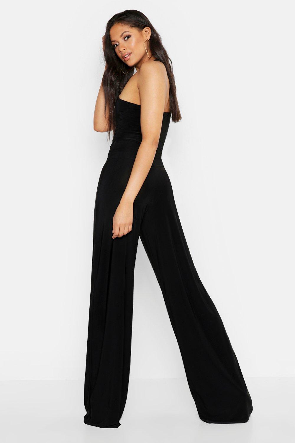 one shoulder cut out jumpsuit
