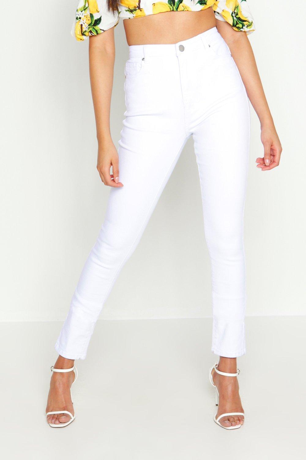 womens tall white skinny jeans