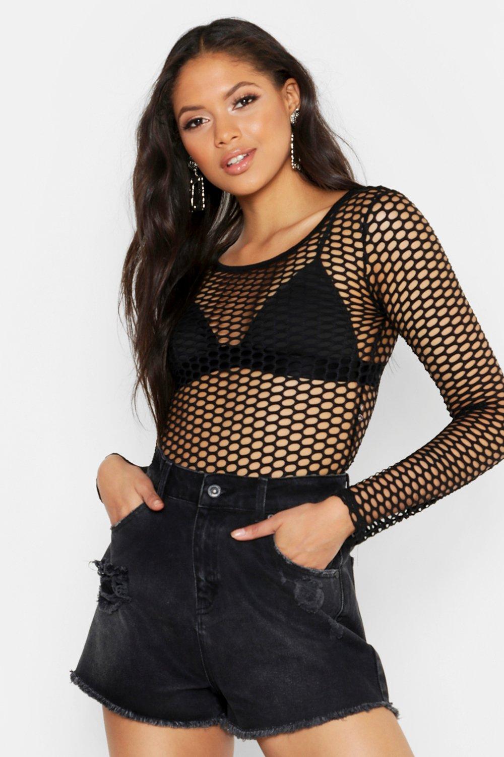 

Сетчатое боди из коллекции Tall, Black