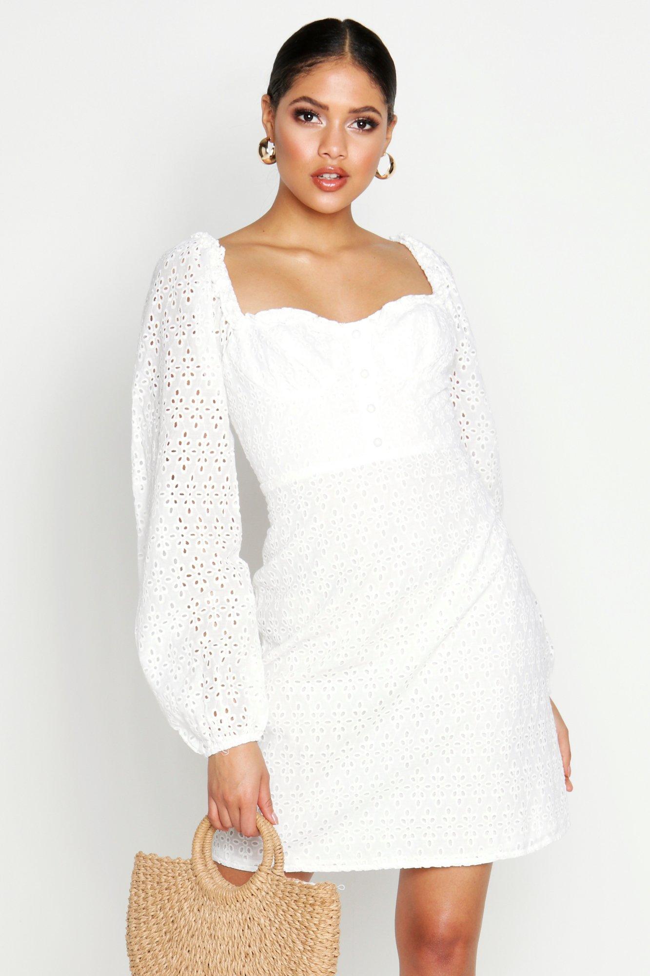 boohoo broderie anglaise dress