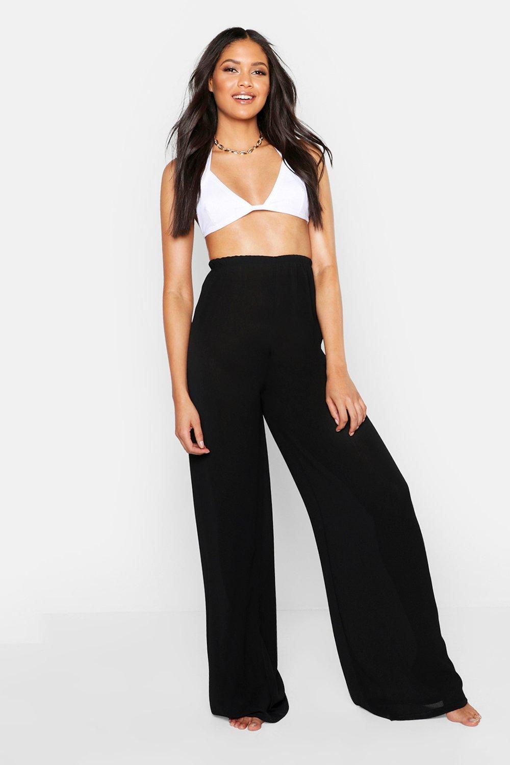 black beach trousers