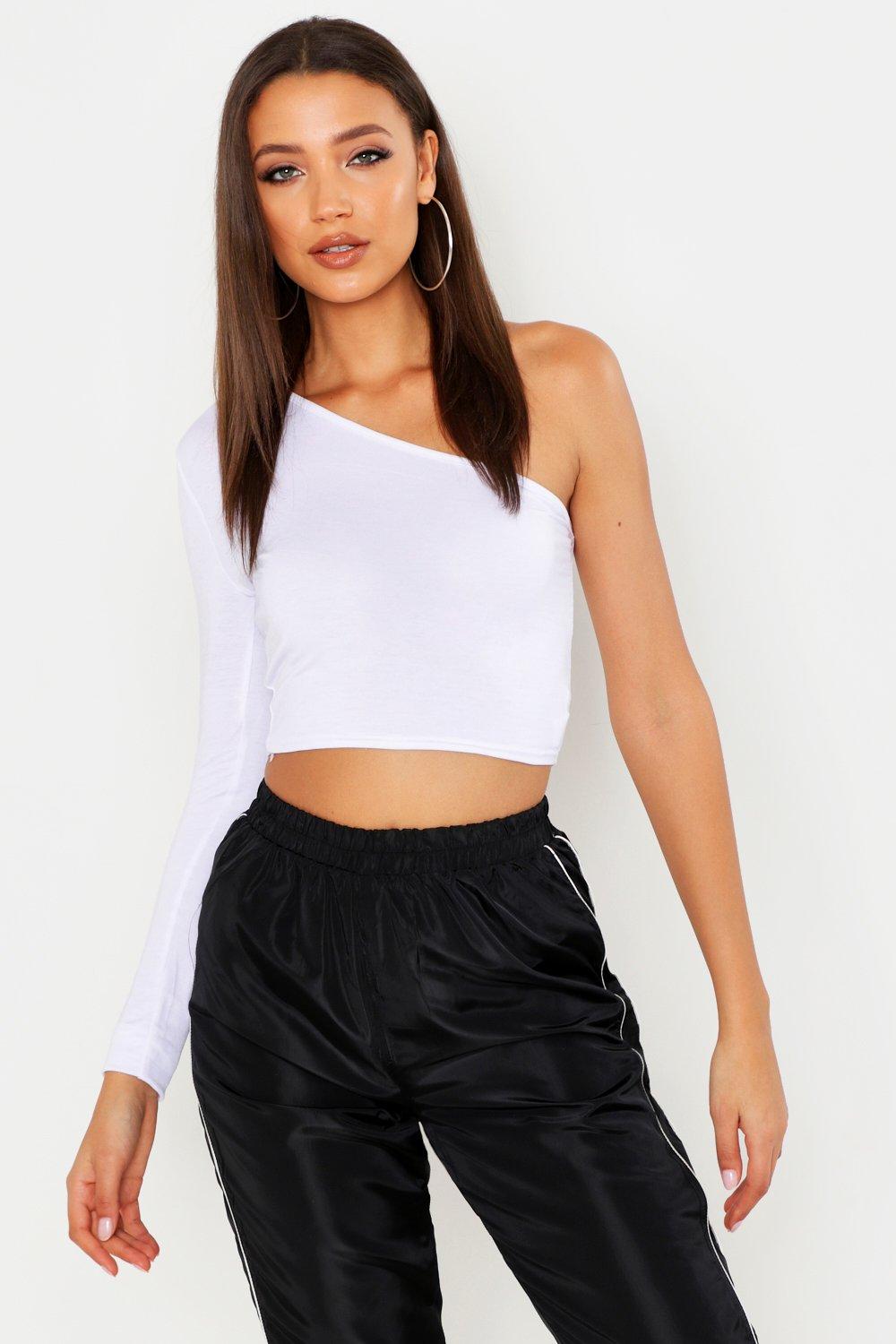 

Tall — Кроп-топ с одним открытым плечом, White
