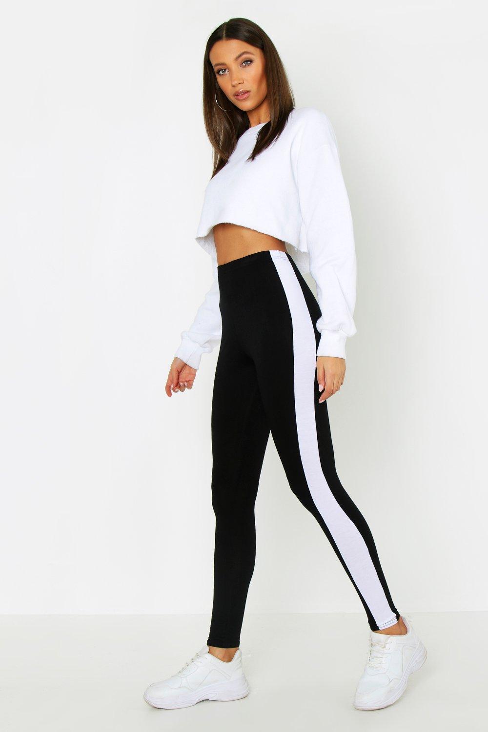 black pants with stripe on side