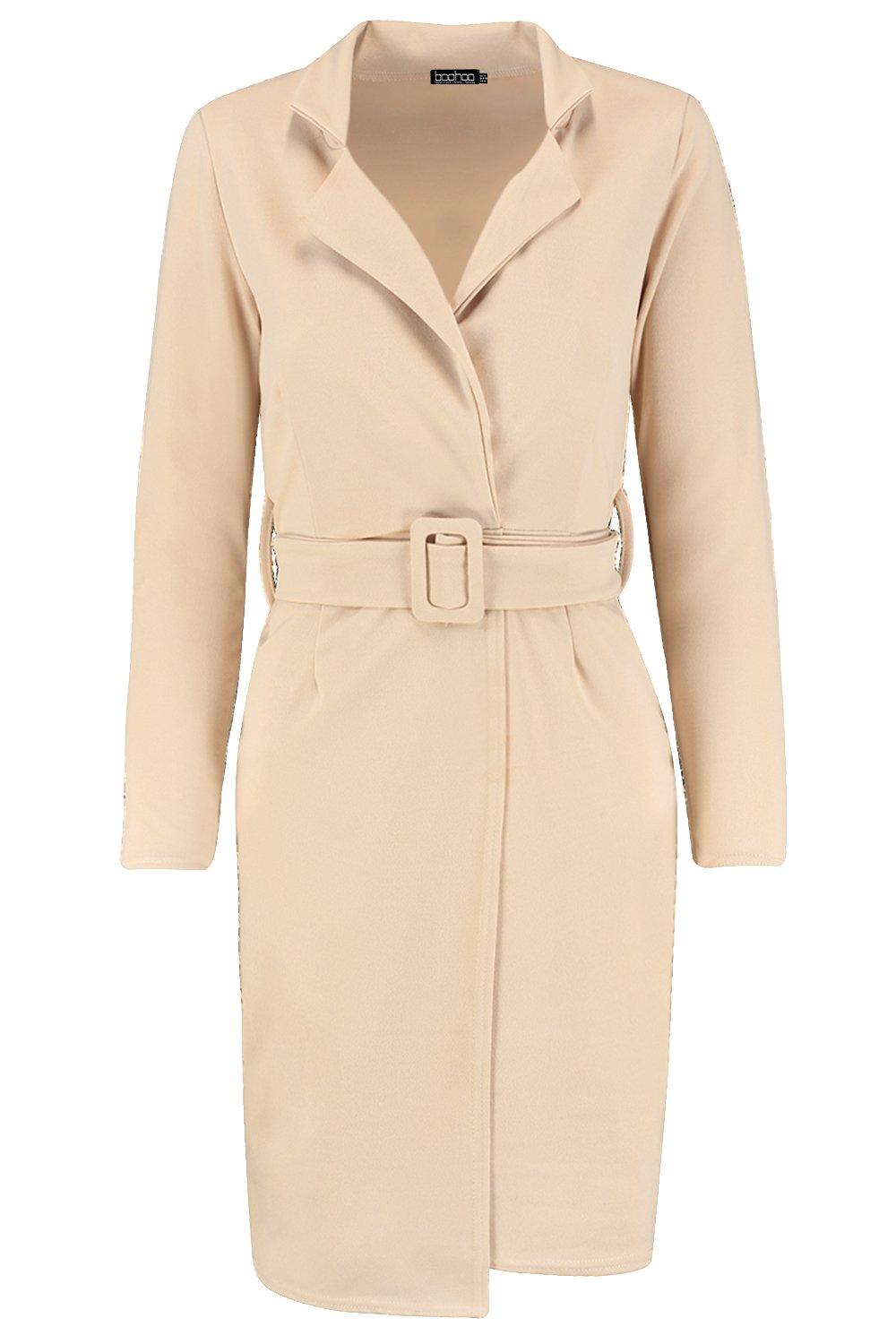 

Tall Self Fabric Belted Blazer Dress, Stone