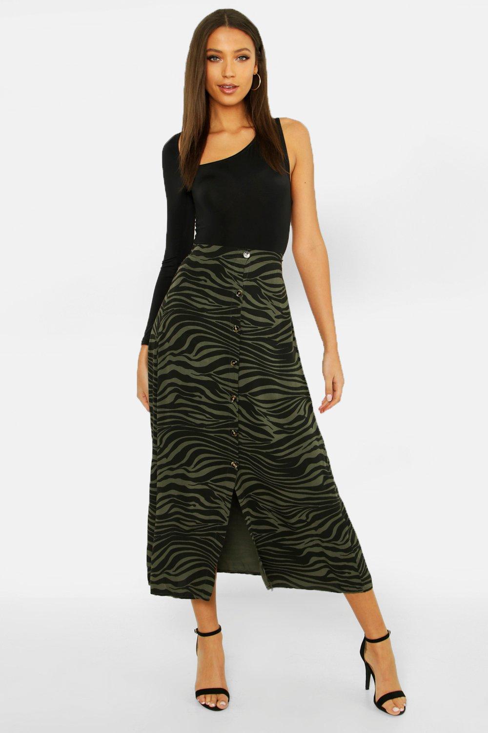 tall button front skirt