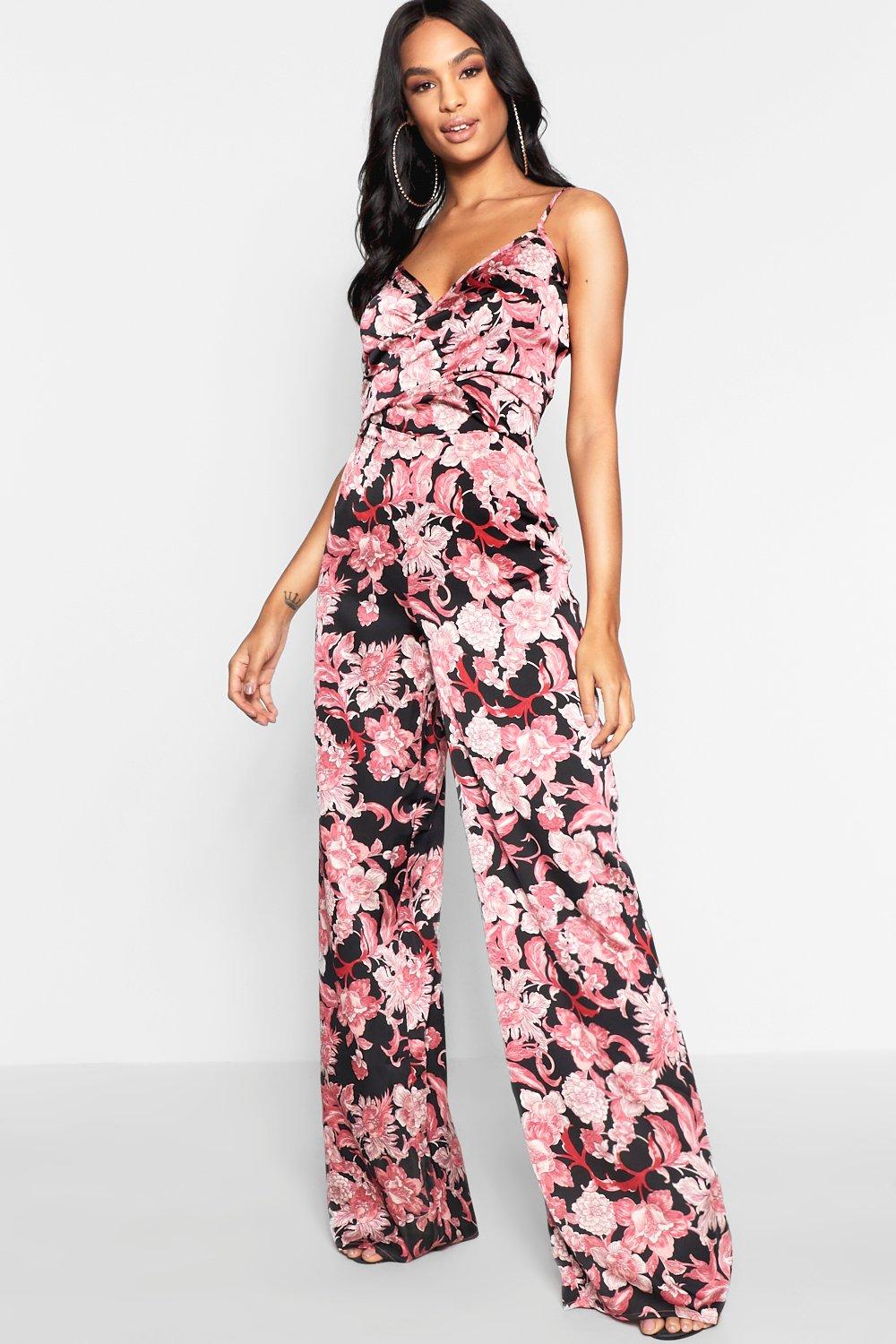 floral jumpsuit boohoo