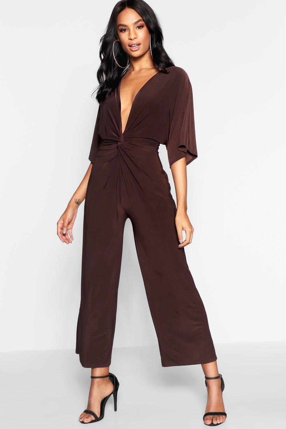 knot front culotte jumpsuit