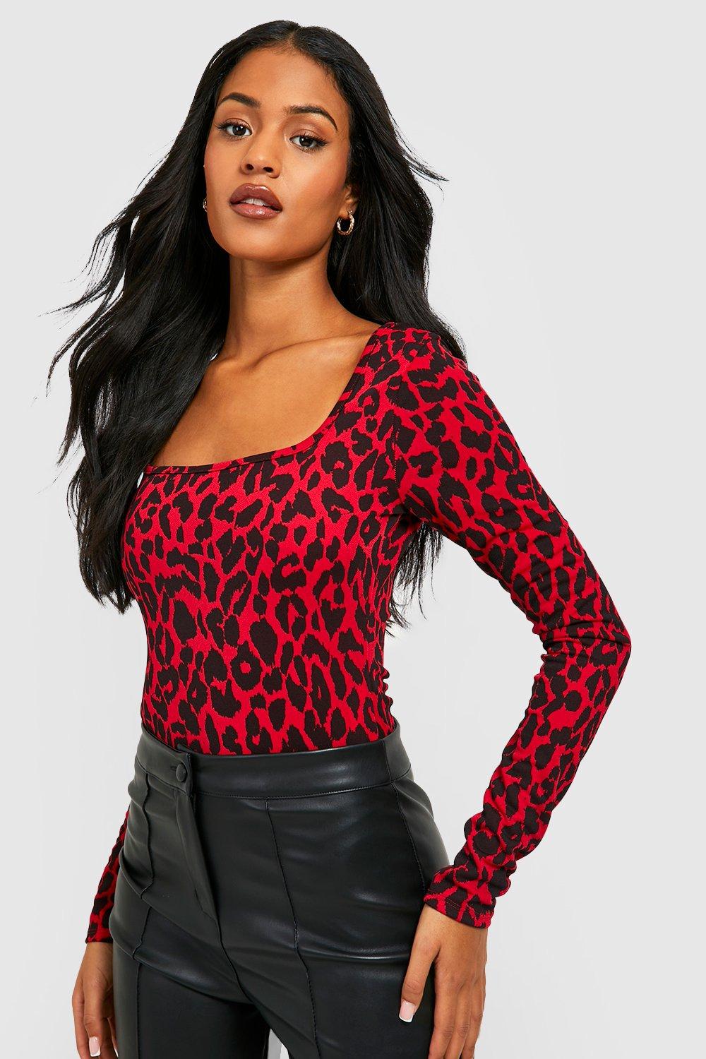 boohoo leopard print bodysuit