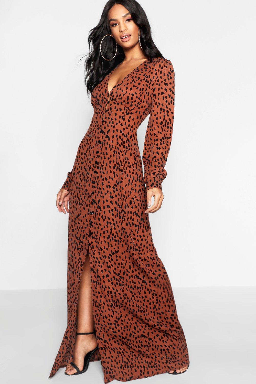 Tall Leopard Print Maxi Dress Boohoo