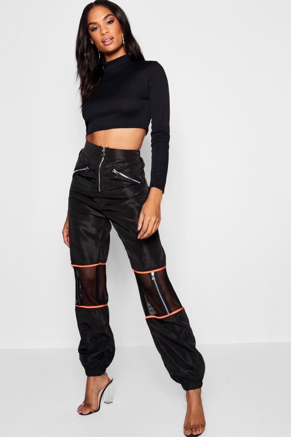 mesh cargo pants