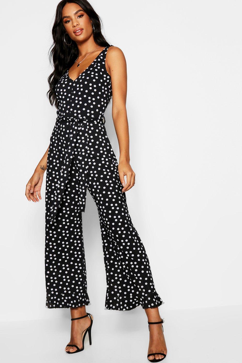 spotty culotte jumpsuit