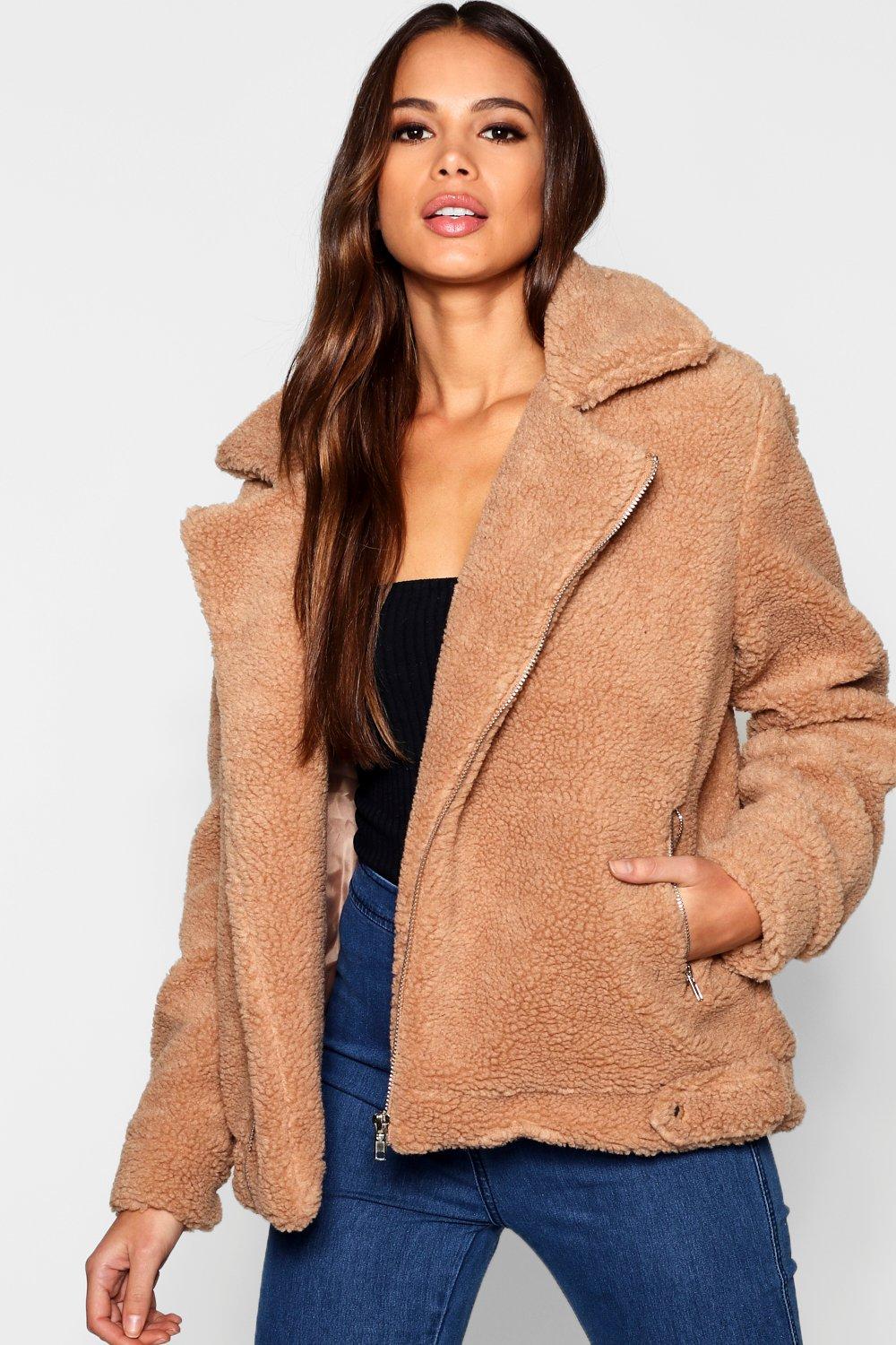 teddy faux fur aviator