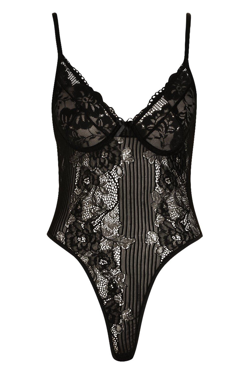 

Кружевное боди из коллекции <Tall, Black